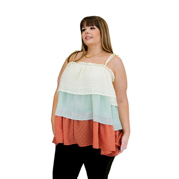 Davi & Dani Present Moment Color Block Layered Cami - Picture 5 of 9